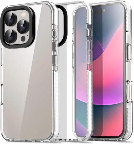 Miniatura 124 de AICase Funda protectora para iPhone 16 compatible con iPhone 16, delgada, ligera, transparente [no amarillenta] Diseño vibrante