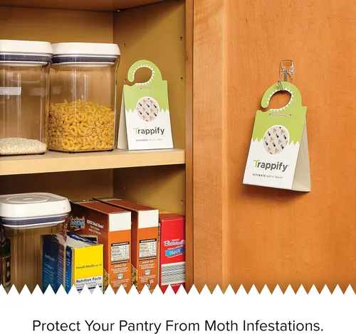Miniatura 3 de Trappify Trampas adhesivas para polillas para ropa, trampas para polillas de despensa de monitoreo para interiores de casa, trampa de pegamento