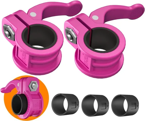 Miniatura 12 de Mini clips de barra de 1 pulgada I collar de barra ajustable de varios tamaños I Abrazaderas de barra de 1 pulgada, clips de peso de liberación Negro