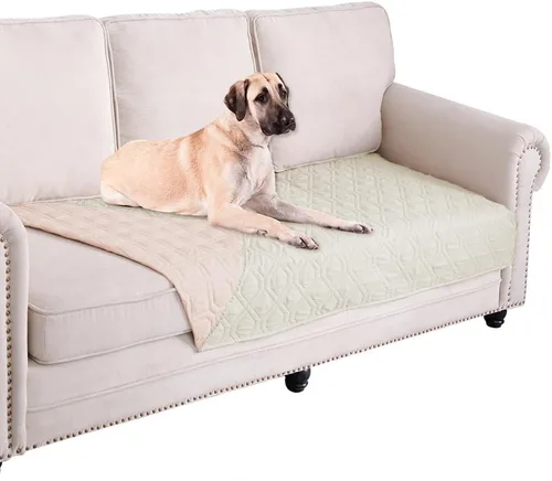 Miniatura 87 de Ameritex Funda Impermeable para Cama de Perro Manta para Mascotas para Muebles Cama Sillón Sofá Reversible Azul marino+azul piedra