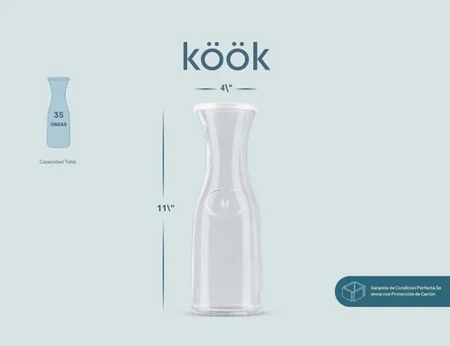 Miniatura 7 de KooK Jarra de vidrio, suministros de barra de mimosa, jarras con tapa, juego de 3, jarra de agua de vidrio, dispensadores de bebidas para fiestas