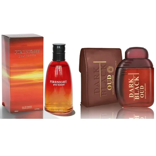 Miniatura 23 de Set de regalo de perfume para hombre, EDP, paquete de 2 (3.4 oz / 3.4 fl oz cada uno), Amazing Code Gold, AQUA DE EP BLUE, ámbar picante y azul