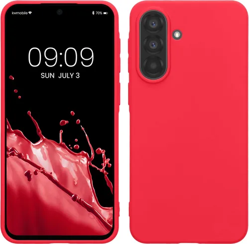 Miniatura 94 de kwmobile Funda compatible con Samsung Galaxy A23 4G / 5G - Funda de silicona TPU metálica suave y delgada - Rojo oscuro metálico