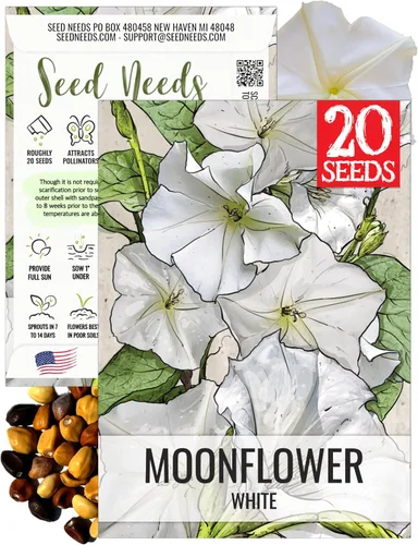Miniatura 3 de Seed Needs Milky Way Morning Glory - Semillas para plantar enredaderas con flores, reliquia y escaladores polinizados abiertos para crear una cerca