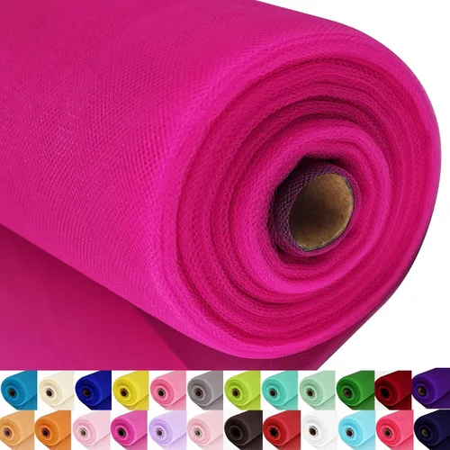 Miniatura 70 de Rollos de tela de tul, 54 pulgadas por 10 yardas (30 pies), cinta de tul para decoración de fiestas de boda, rollo de tela transparente en bobina