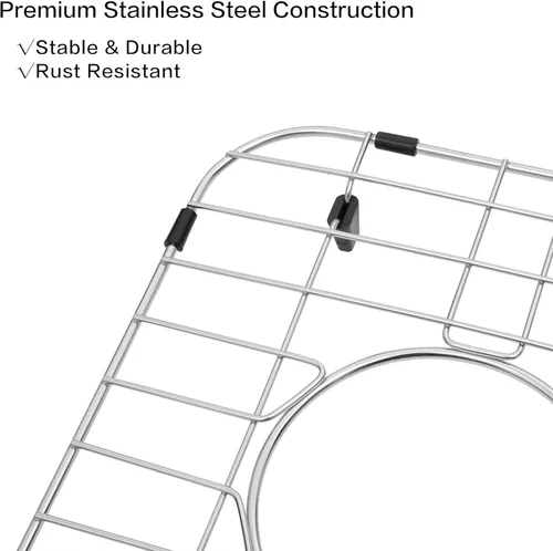 Miniatura 9 de Rejilla de fregadero de cocina Zeesink, protectores de fregadero de 27 13/16" X 14 5/16" para fregadero de cocina, rejilla de fregadero de acero