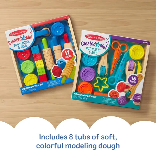 Miniatura 6 de Melissa & Doug Set de juego de arcilla - con herramientas de escultura y 8 botes de masa para modelar