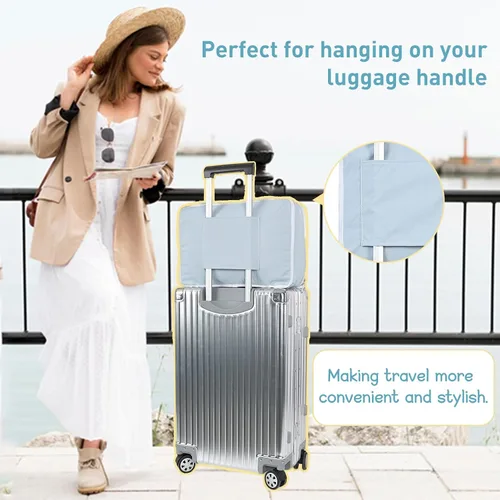 Miniatura 93 de TABITORA - Estantería portátil y plegable de gran capacidad con ganchos para colgar, ideal como almacenamiento para viajes