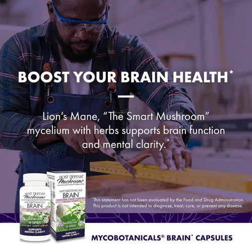 Miniatura 3 de Host Defense Paquete con cápsulas MycoBotanicals Brain*, 60 cápsulas Cordyceps, 60 unidades - Apoya la memoria y la concentración - Apoya la salud