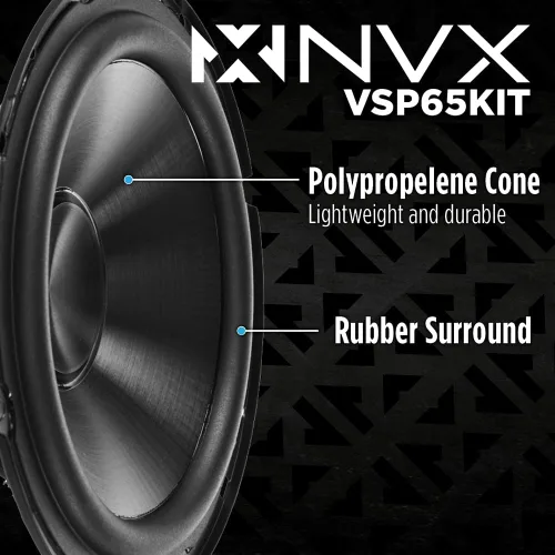 Miniatura 2 de NVX VSP65KIT 750W de potencia máxima (250W RMS) Sistema de altavoces componentes de 2 vías de la serie V de 6.5 pulgadas con tweeters de cúpula