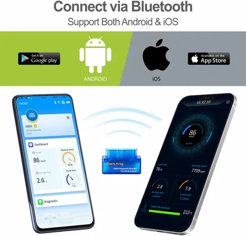 Miniatura 2 de Panlong Escáner OBD2 Bluetooth para iPhone iOS Android OBDII Herramienta de escaneo de diagnóstico de coche Lector de código de error del motor