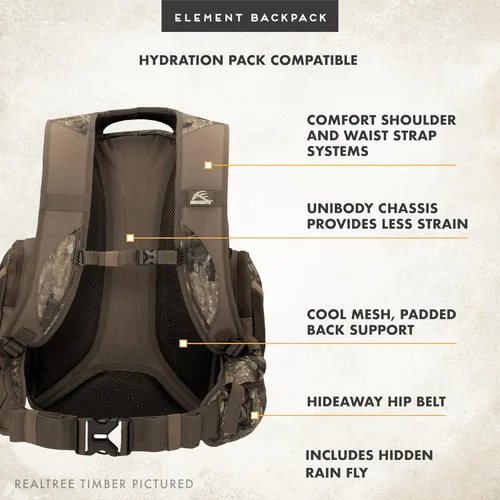 Miniatura 7 de Insights Hunting by frogg toggs - The Element, mochila resistente de 1.831 pulgadas cúbicas para senderismo, pesca, campamento, caza, con mosca