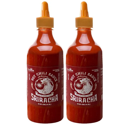 Miniatura 9 de Fusion Select Salsa picante Sriracha de 10 onzas, condimento gourmet de salsa picante y dulce para cocinar, pizza, salteado, pollo, carne, taco