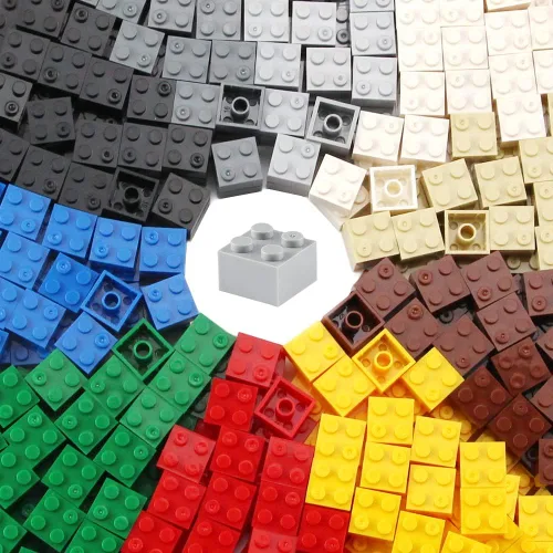 Miniatura 6 de Ladrillos negros 2x2, 400 piezas, piezas de construcción creativa, juego de bloques de juguete, accesorios básicos compatibles con 3003 principales