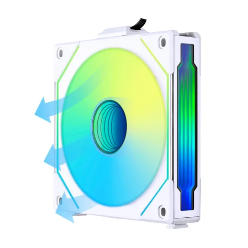 Miniatura 6 de Lian Li UNI Fan SL-Infinity - Ventilador ARGB de hoja inversa de 4.724 in (no inalámbrico), diseño de cadena de margarita, espejo infinito, gestión