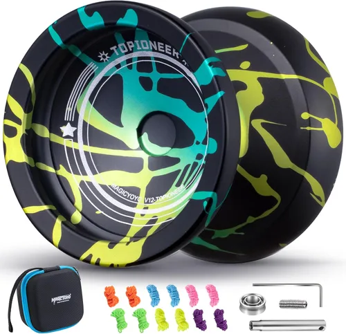 Miniatura 9 de MAGICYOYO V12 Yoyo Profesional de Girar con Dedo para Niños Principiantes, Yoyo No Sensible para Jugadores Avanzados, Yo Yo Profesional para Trucos