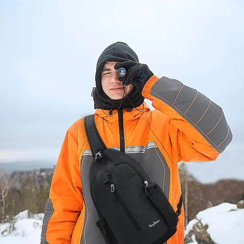 Miniatura 6 de MAYLISACC Bolso bandolera bandolera para hombres y mujeres, mochila con múltiples bolsillos para viajes, senderismo, mochila de pecho con llavero