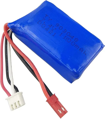 Miniatura 4 de Baterías de litio de 7.4 V 1100 mAh (2 piezas) con cargador 2 en 1 para WLtoys A949 A959 A969 A979 S989 V912 T23 T55 F45 RC Control remoto batería