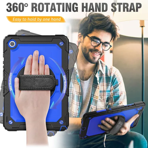 Miniatura 3 de HXCASEAC Funda para Samsung Galaxy Tab A8 de 10.5 pulgadas, protectora con protector de pantalla, correa de mano, soporte para bolígrafo, resistente