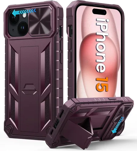 Miniatura 48 de FNTCASE for iPhone 11-Pro Phone Case: Military Grade Drop Proof Mobile Cover with Kickstand & Slide Rugged Shockproof Bumper Heavy Duty Protector