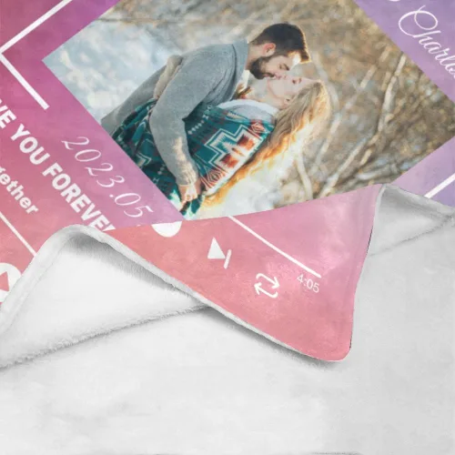 Miniatura 4 de HUGLAZY Manta personalizada con texto fotográfico, manta de franela personalizada para cumpleaños, Navidad, boda, día de San Valentín