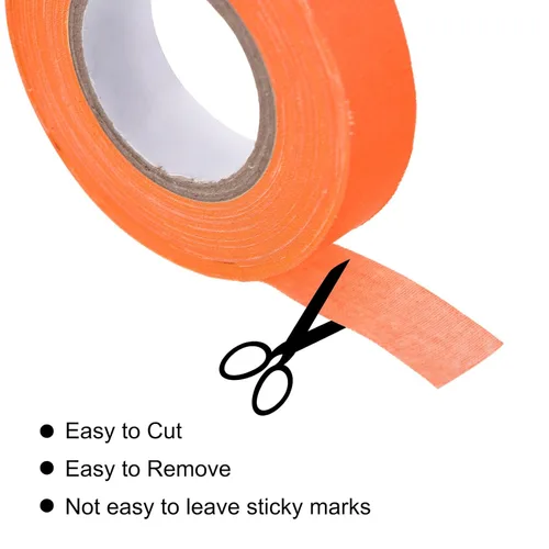 Miniatura 4 de uxcell 2 rollos de cinta de tela Gaffers de neón, 0.6 pulgadas x 16.5 pies, cinta adhesiva fluorescente de luz negra para decoración del hogar