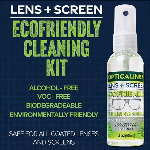 Miniatura 2 de ECOFRIENDLY Spray de limpieza de lentes y pantallas, limpiador de lentes sin alcohol para lentes, gafas de sol, gafas, pantallas, lentes ópticas