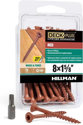 Miniatura 62 de Deck Plus Tornillos para valla y madera exterior con revestimiento epoxi de 3 pulgadas #10 x 3 Torx/Star Drive Incluido, rosca gruesa, tornillo
