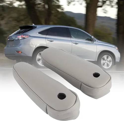 Miniatura 8 de Priprilod 2 fundas de cuero para reposabrazos de repuesto, color beige tostado, compatibles con Lexus RX 300 330 350 2003 2004 2005 2006 2007 2008