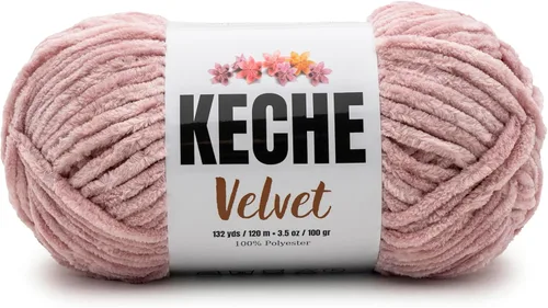 Miniatura 103 de Keche Hilo de terciopelo para ganchillo, manta de felpilla suave, voluminosa, hilo amigurumi, 3.53 oz (132 yardas), color azul bebé