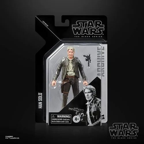 Miniatura 3 de STAR WARS The Black Series Archive Han Solo Toy - Figura de acción coleccionable de 6 pulgadas a escala de The Force Awakens, juguetes para niños