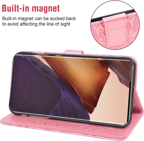 Miniatura 4 de Funda para teléfono Samsung Galaxy Note 20 Ultra Glaxay Note20 Plus 5G con protector de pantalla de vidrio templado, funda delgada de cuero con Oro