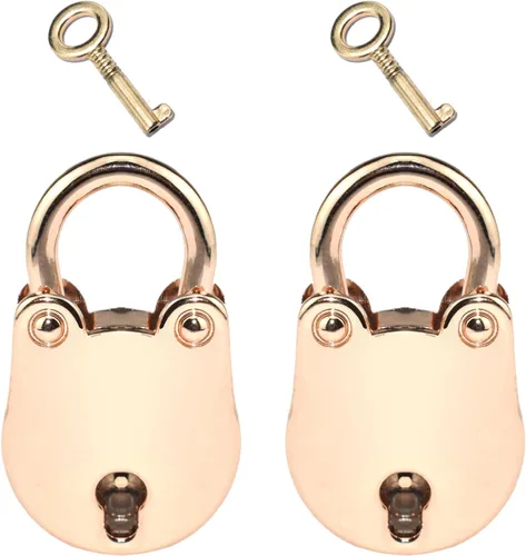 Miniatura 10 de Aifeier ET 2 piezas Mini candado de bronce antiguo en forma de oso con llave para cofre del tesoro, cuaderno de madera, caja de gabinete de maleta