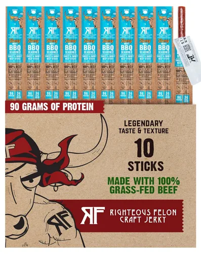 Miniatura 13 de Righteous Felon Paquete variado de palitos de carne seca Alto en proteínas, bajo en carbohidratos, keto, sin gluten, bajo en azúcar, saludable