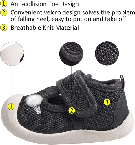 Miniatura 2 de Zapatos para bebés de 1 a 4 años, zapatos para niños pequeños, zapatos para niños y niñas, suela suave, tela de algodón antideslizante, malla