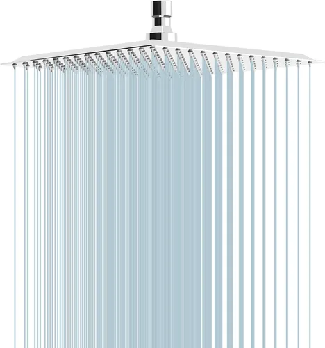 Miniatura 16 de BESy Cabezal de ducha de lluvia de 16 pulgadas, lluvia cuadrada de 16" y cabezal de ducha de baño de acero inoxidable de alta presión, ultra delgado