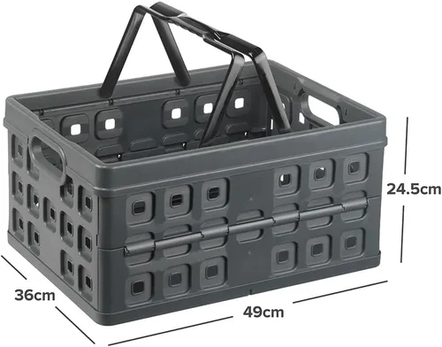 Miniatura 2 de Sunware - Caja plegable cuadrada con asa (32 litros), color negro antracita