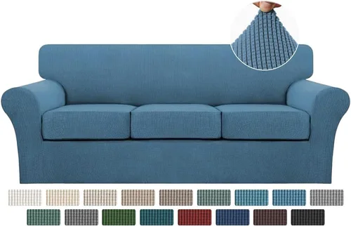 Miniatura 69 de Turquoize 2 fundas para sillas de sala de estar, funda de sofá con fundas de cojín individuales, funda de muebles para sillas (silla, beige biscotti)