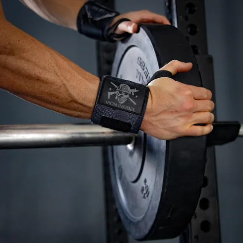 Miniatura 4 de Iron Infidel - Muñequeras para levantamiento de pesas - 18" y 24" de soporte pesado para entrenamiento, accesorios de gimnasio para hombres - Uso