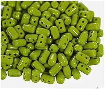Miniatura 18 de Cilindro de cuentas de vidrio prensado Matubo Rulla de 0.35 oz con dos agujeros, 0.118 x 0.197 in, color plateado Tweedy Tweedy Silver