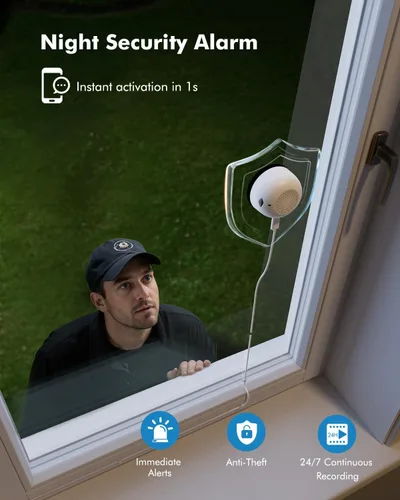 Miniatura 10 de Cámara de seguridad de ventana 2K de 3 MP, 5G y 2.4 GHz, WiFi para interiores, para seguridad en el hogar, con visión nocturna a color Starlight