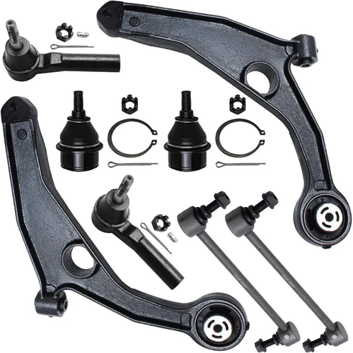 Miniatura 174 de Detroit Axle - Kit de brazos de control de extremo delantero de 8 piezas para Dodge Dakota 00-04, Durango 00-03, 4 brazos de control superior e