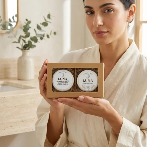 Miniatura 7 de Nature Skin Shop Luna - Juego de champú y acondicionador de colágeno y biotina, fortalecedor y voluminizador para cabello fino, adelgazamiento y Set