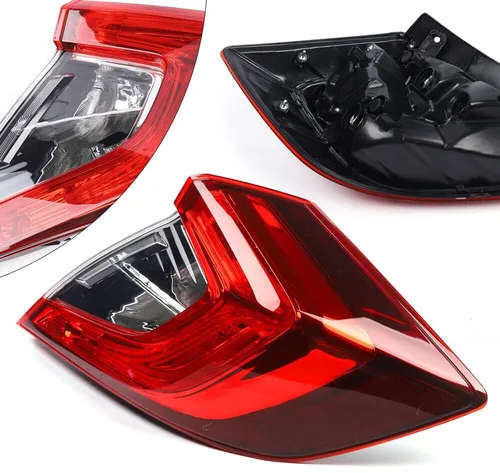 Miniatura 4 de Para 2016 2017 2018 2019 2020Honda Civic Sedan Luz trasera derecha Pasajero Luz trasera exterior trasera roja HO2804110 33550TBAA01