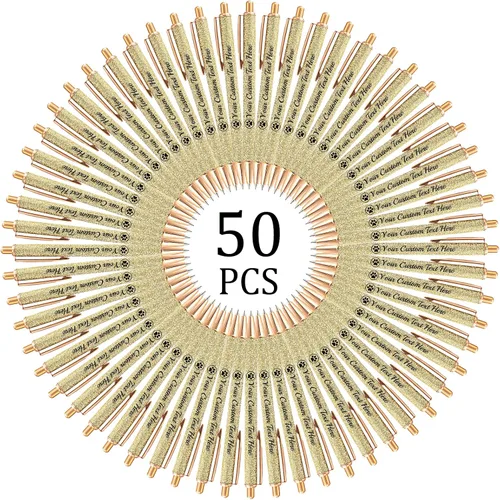 Miniatura 81 de Hasta 100 bolígrafos personalizados con nombre a granel, bolígrafo con purpurina de impresión personalizada, grabado gratis, texto con logotipo