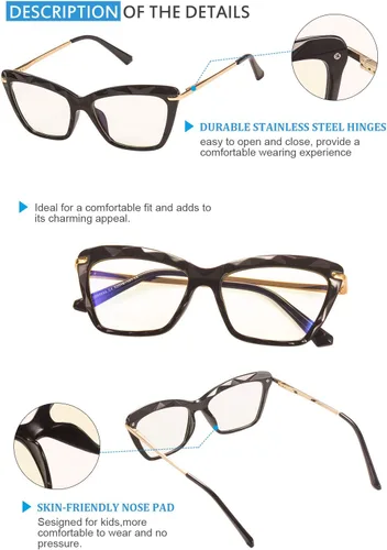 Miniatura 3 de Lentes con filtro de bloqueo de luz azul que reduce la tensión de las gafas, gafas transparentes para computadora de juegos para hombres, mejoran