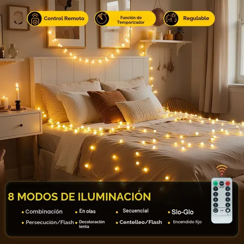 Miniatura 2 de RaThun - Cadena de luces LED con forma de esfera.