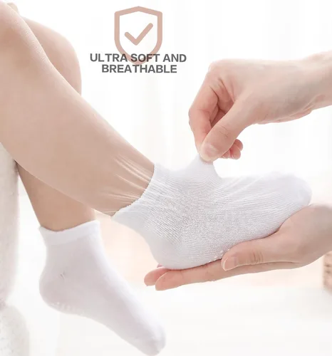 Miniatura 2 de JAKIDAR Calcetines Antideslizantes para Bebés y Niños Pequeños 9 Pares Calcetines de Algodón con Agarre en el Tobillo para Niños Niñas Bebés Niños