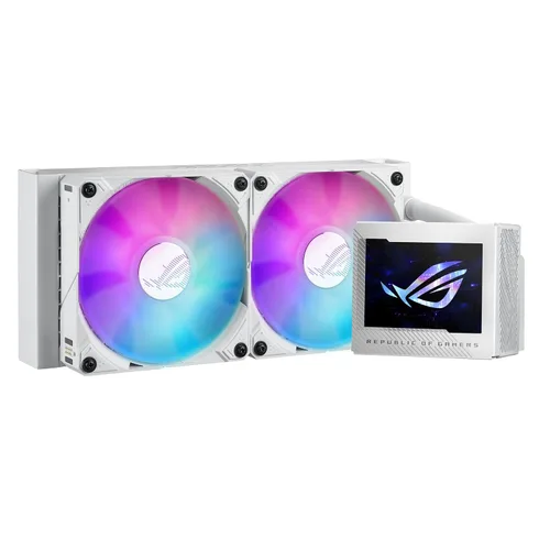 Miniatura 9 de ASUS ROG Ryujin III 240 ARGB WHT Enfriador líquido para CPU todo en uno con radiador de 240 mm. Bomba Asetek de 8ª generación, 2 ventiladores ARGB