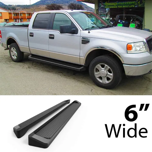 Miniatura 2 de HD Ridez Estribo de 6 pulgadas, color negro, compatible con Ford F150 SuperCrew Cab 2004-2008 (barras laterales de barra nerf)
